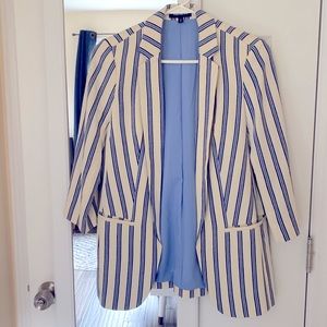 Express 3/4 Sleeve Striped Blazer